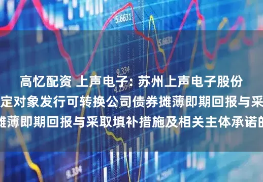 高忆配资 上声电子: 苏州上声电子股份有限公司关于向不特定对象发行可转换公司债券摊薄即期回报与采取填补措施及相关主体承诺的公告